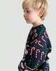 image 2 of F&F Boys Cotton Rich Christmas Motif Jumper in Navy