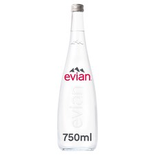 Evian Pure Glass Bottle 750 Ml