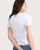 image 3 of F&F Cotton Rich Lettuce Edge T-Shirt in White