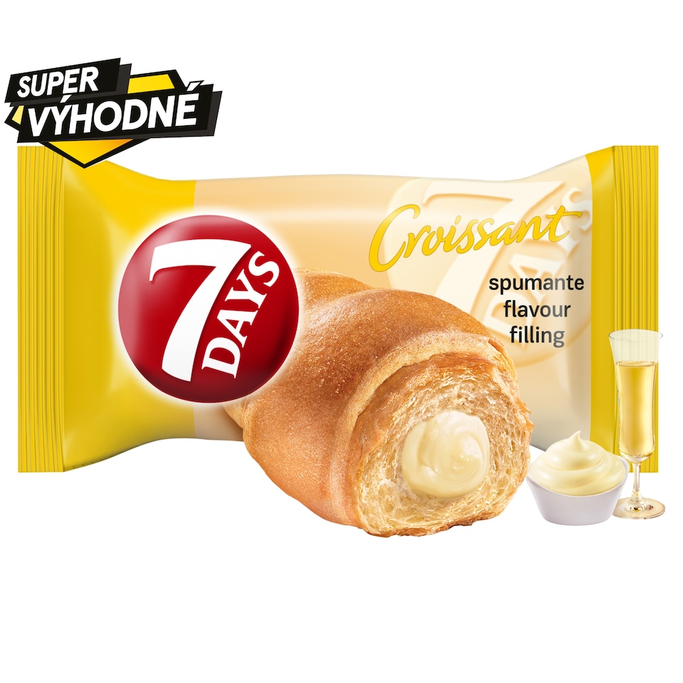 7 Days Croissant s náplní s příchutí italského šumivého vína spumante 60g