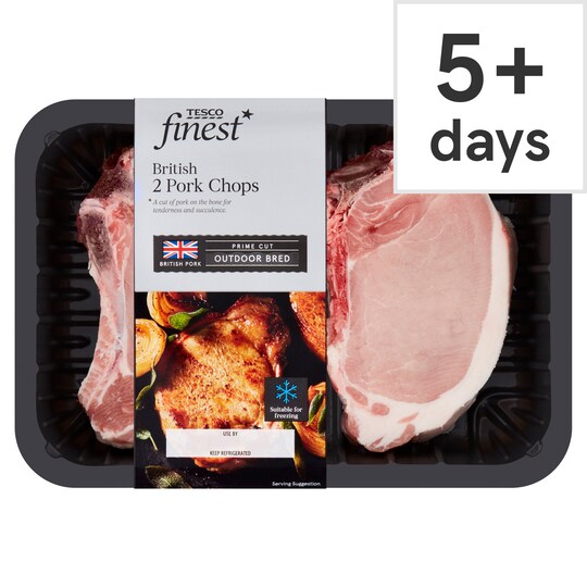 Tesco Finest Pork Chops 500g Tesco Groceries