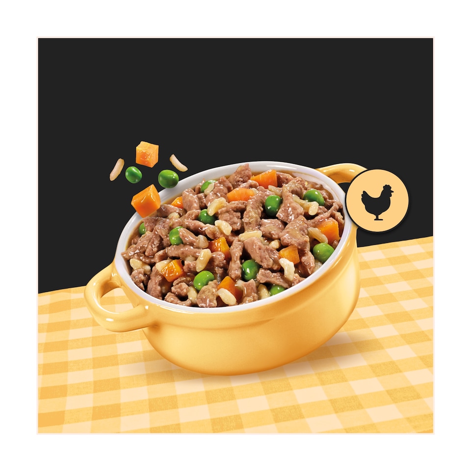image 1 of Cesar Juicy Hotpot Wet Dog Food Tray Mixed in Gravy 8x150g