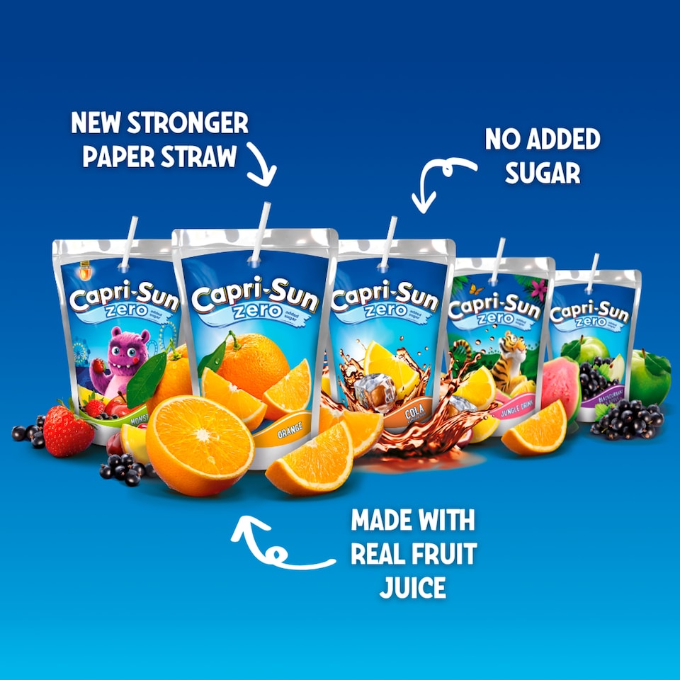 image 1 of Capri-Sun Zero Apple and Blackcurrant 8 x 200ml Kids' Juice Drink