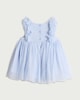 image 2 of F&F Baby Ruffle Trim Sleeveless Dress in Blue