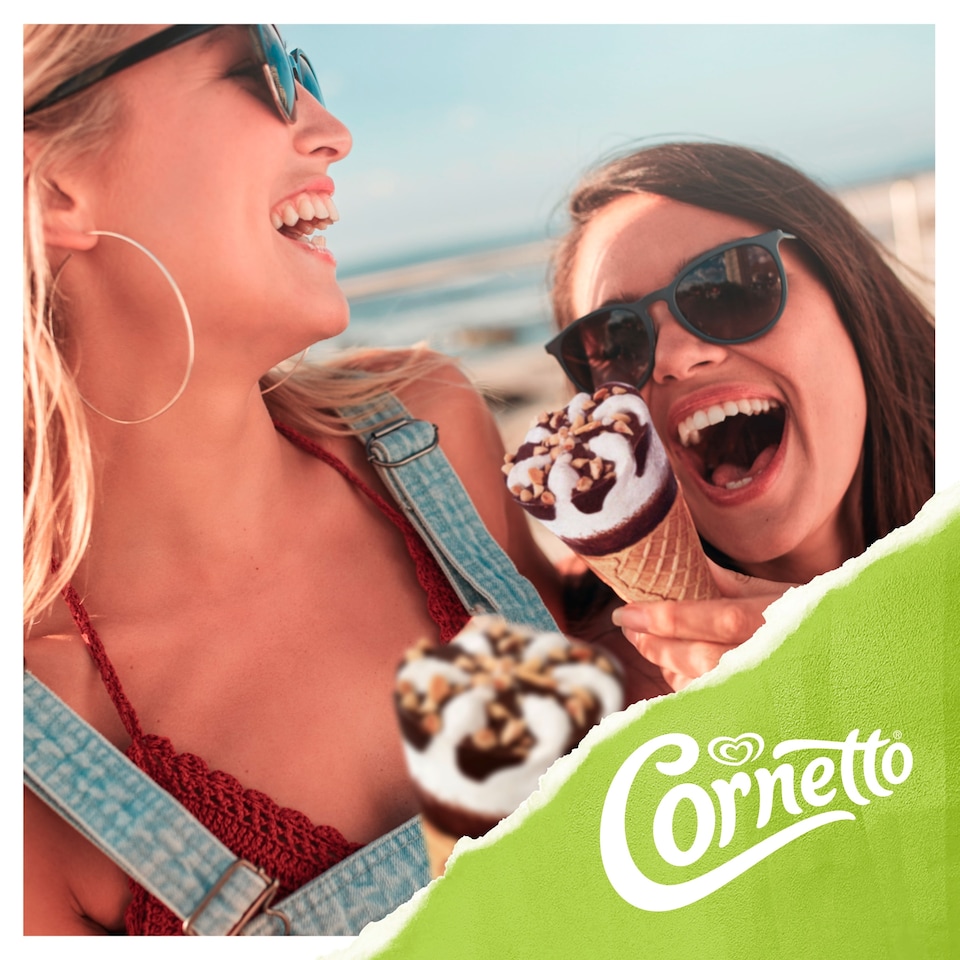 image 1 of Cornetto Non Dairy Vegan Gluten Free Soy Vanilla Ice Cream Cone 4x90ml