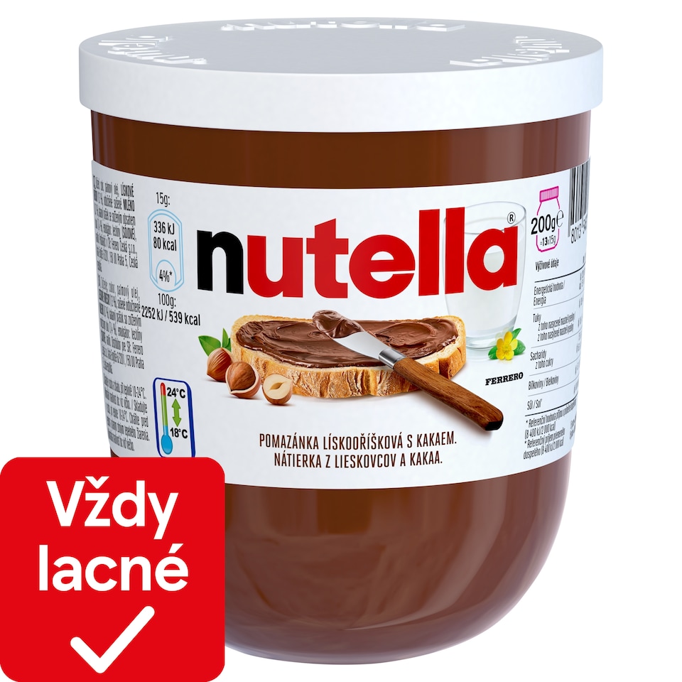 Nutella Nátierka s lieskovými orieškami a kakaom 200 g