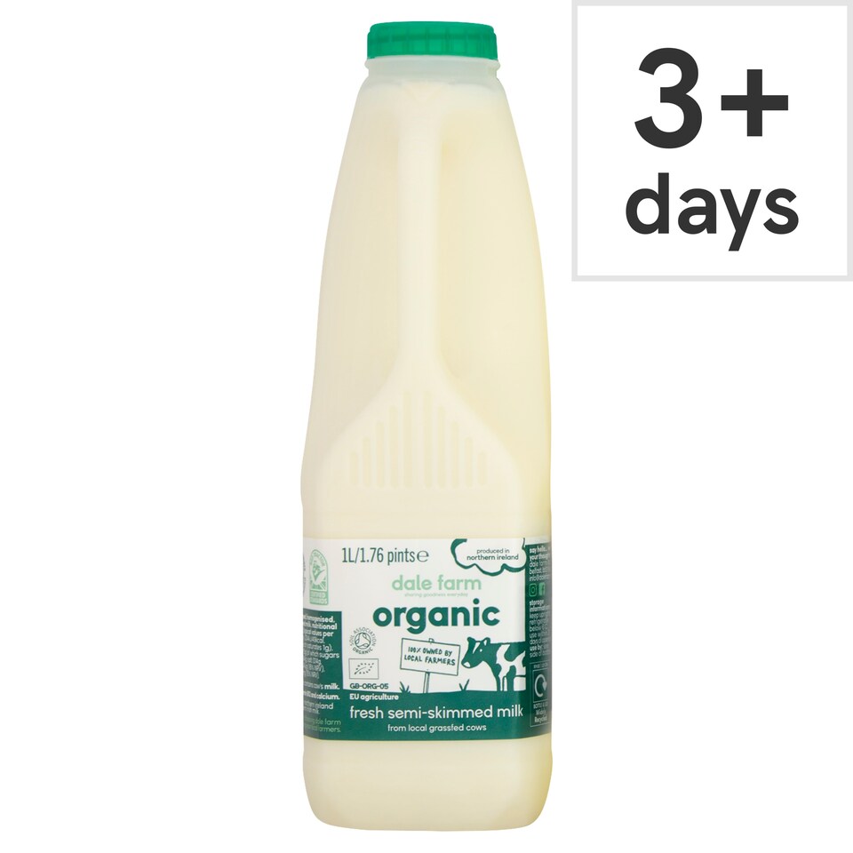 Dale Farm Organic Semi Skimmed 1 Litre