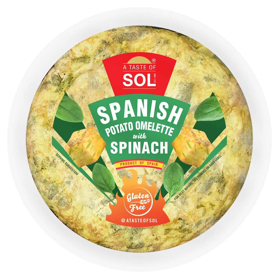 A TASTE OF SOL SPANISH POTATO OMELETTE WITH SPINACH 200g