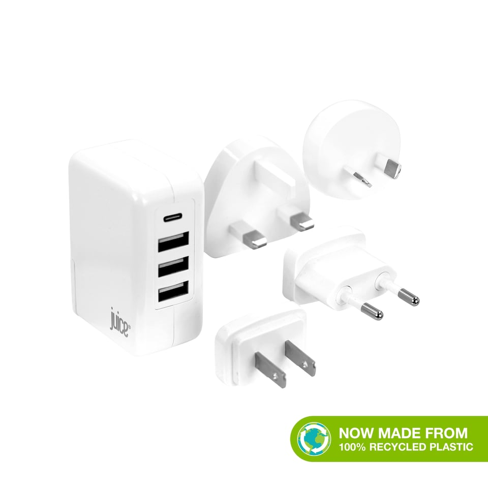 image 1 of Travel Juice 4 Port Usb Travel Charger