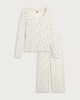image 4 of F&F Cotton Rich Ribbed Fruit Print Long Sleeved Pyjamas in Multi White