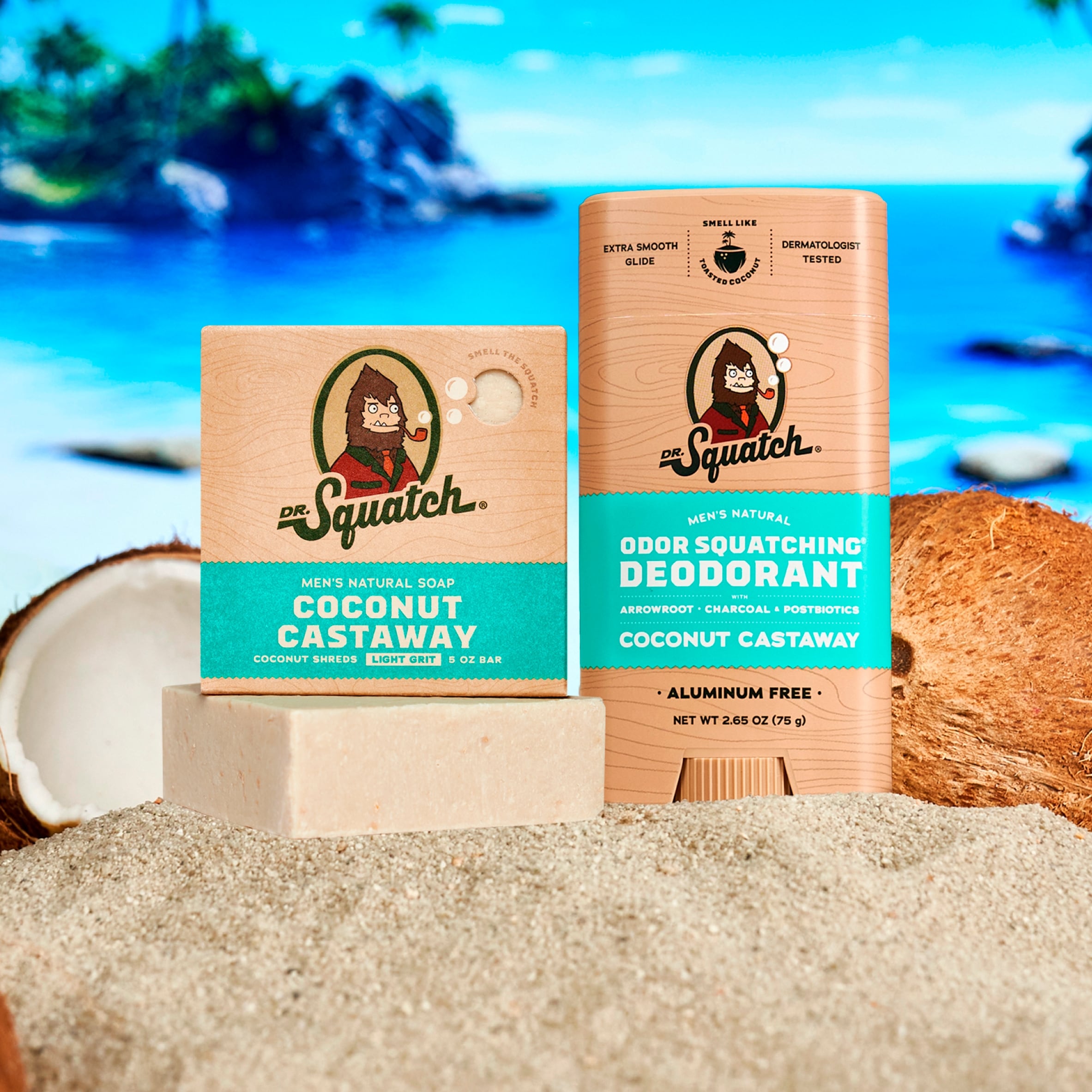 DR. Squatch Natural Stick Deodorant Coconut Castaway 75g - Tesco