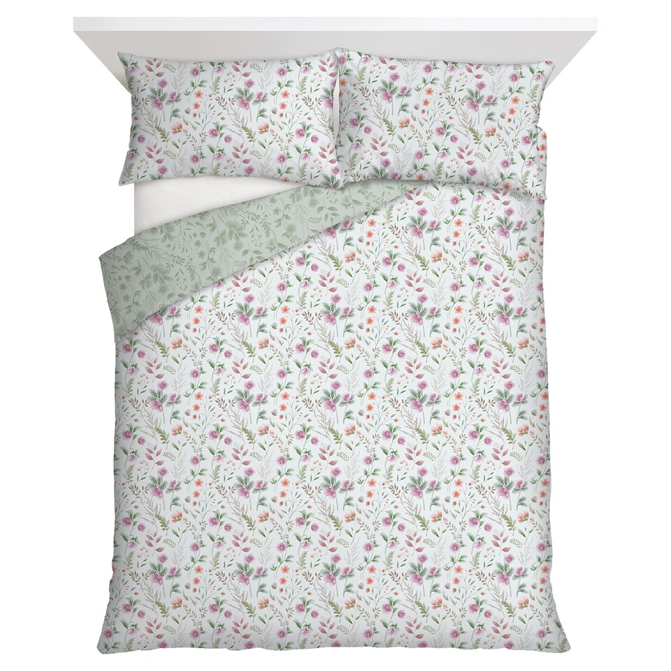 F&F Home Bedding Pretty Floral Duvet Set Double