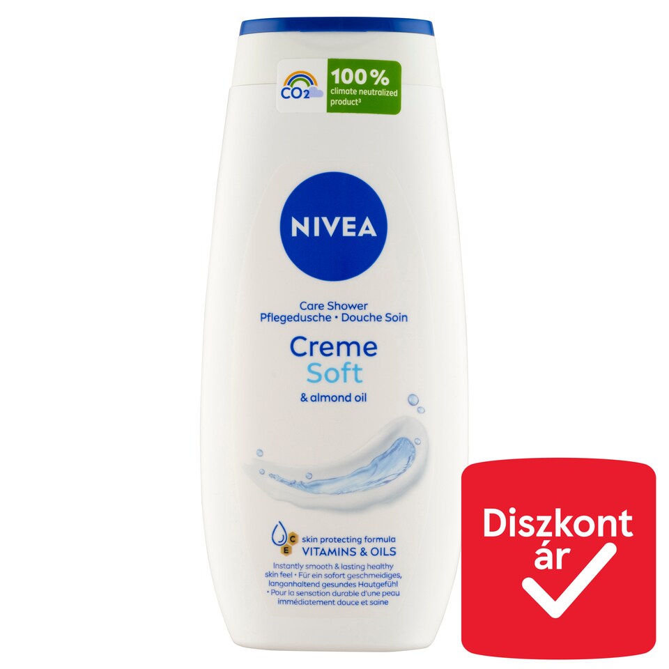 NIVEA Creme Soft ápoló hatású krémtusfürdő C- és E-vitaminnal, értékes olajokkal 250 ml  1. kép