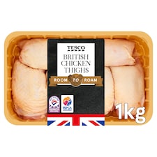 Tesco Room To Roam British Chicken Thighs 1Kg