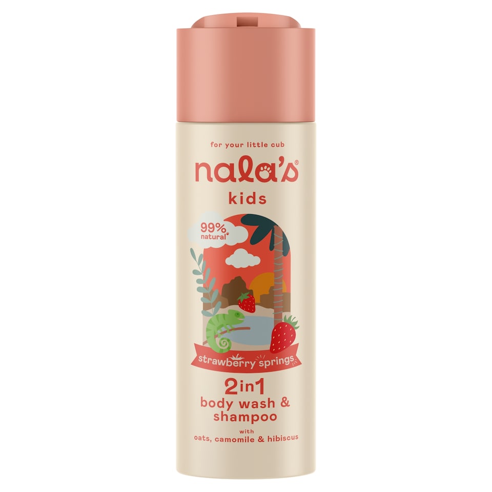 image 1 of Nala's Kids 2in1 Body Wash & Shampoo Strawberry Springs 200ml
