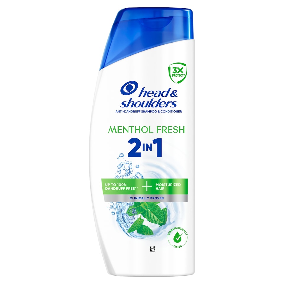 obrázok 1 z Head & Shoulders Menthol Fresh 2v1 Šampón proti Lupinám 400 ml. Osviežujúca Mentolová Vôňa
