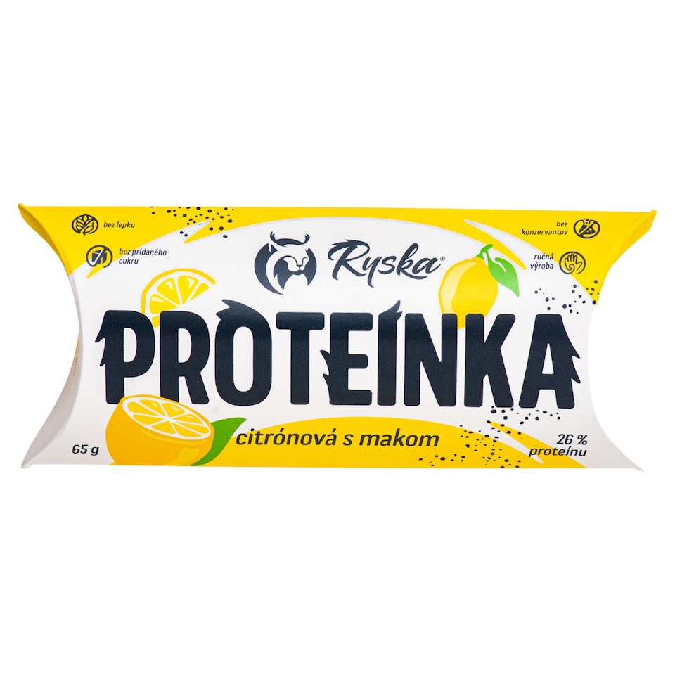 Ryska Proteínka citrónová s makom 65 g