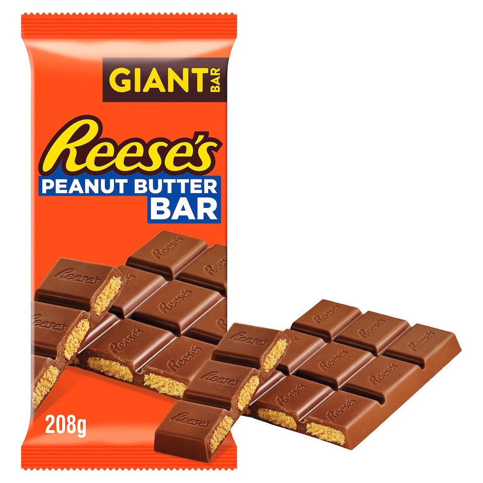 image 1 of Reese's Peanut Butter and Milk Chocolate XL Bar 208g