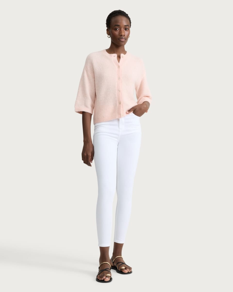 image 1 of F&F Contour High Rise Skinny Fit Jeans in White