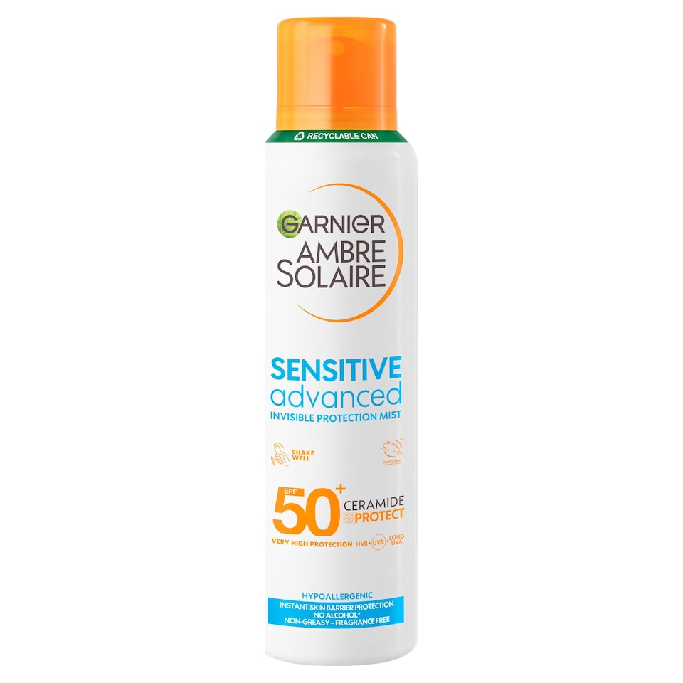 image 1 of Garnier Ambre Solaire Sensitive Advanced Mist Spf 50 150Ml