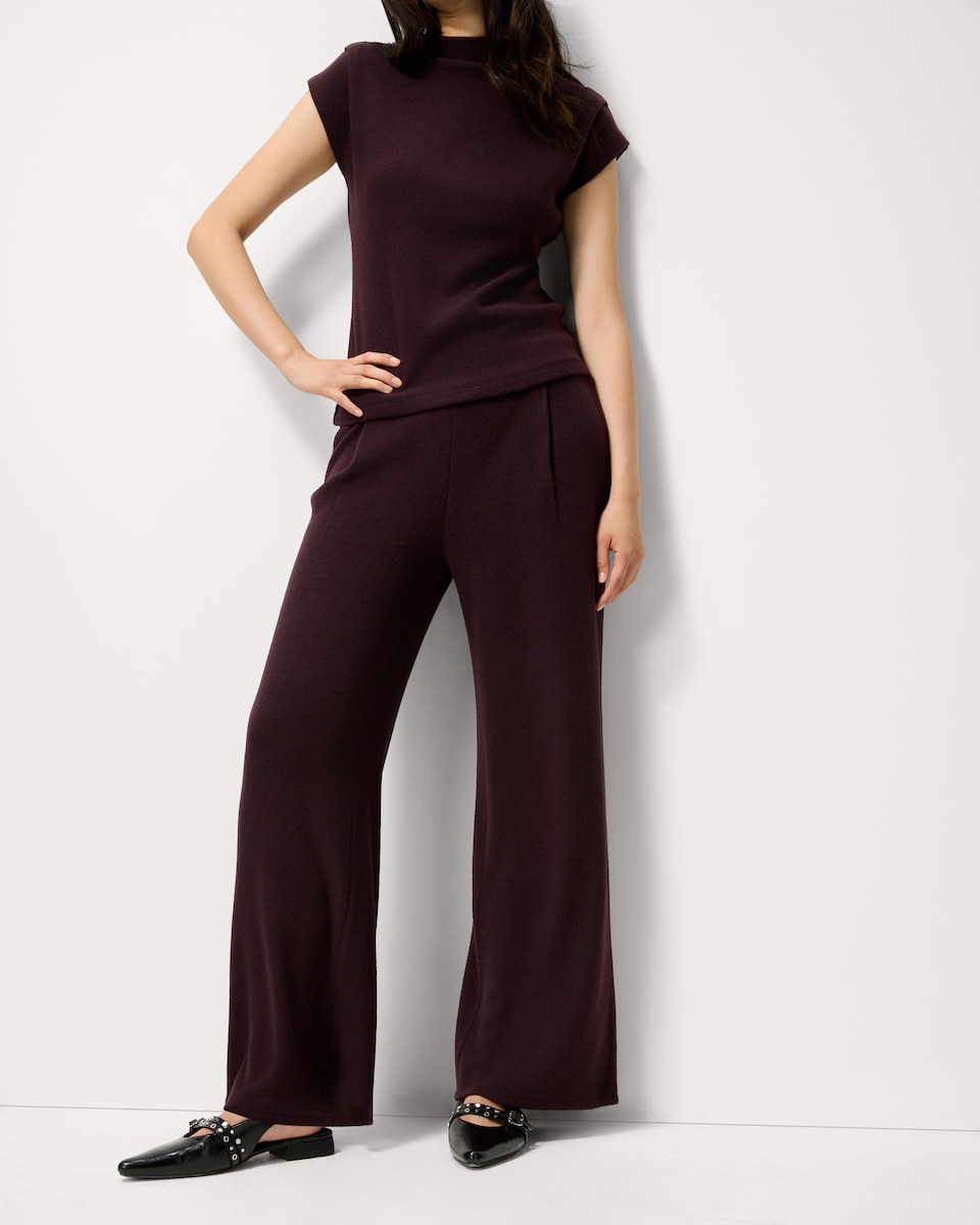 image 1 of F&F Brushed Wide Leg Co-ord Trousers in Purple