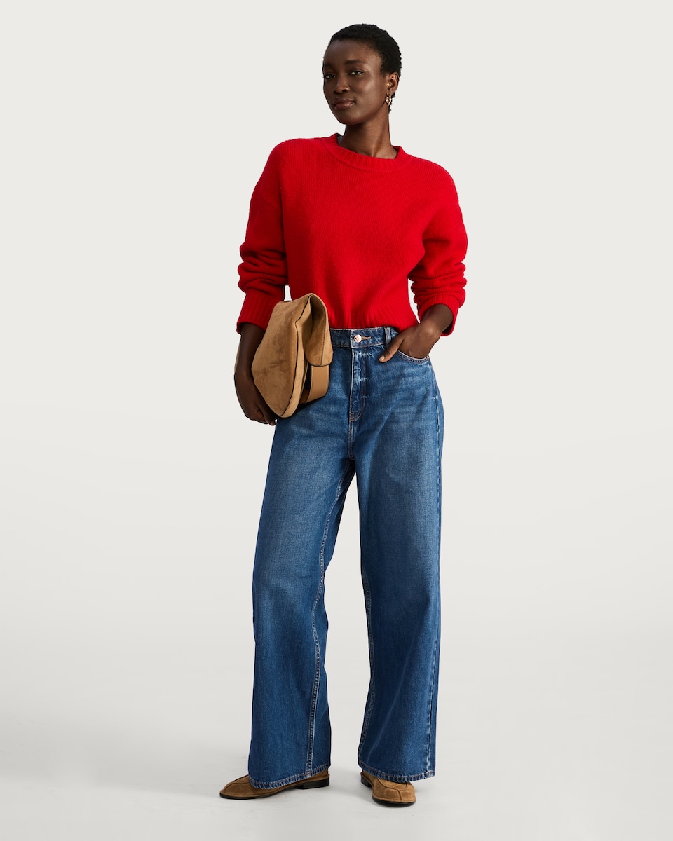 image 1 of F&F Wide Leg Jeans in Navy