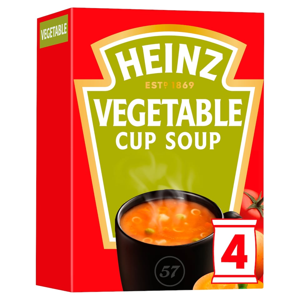 image 1 of Heinz Vegetable Cup Soup 4 Pack 76G
