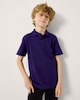 image 2 of F&F School Boys 3-Pack Pure Cotton Regular Fit Polo Shirts in Purple