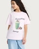 image 2 of F&F Girls Pure Cotton Matcha Over Everything T-Shirt in Pink