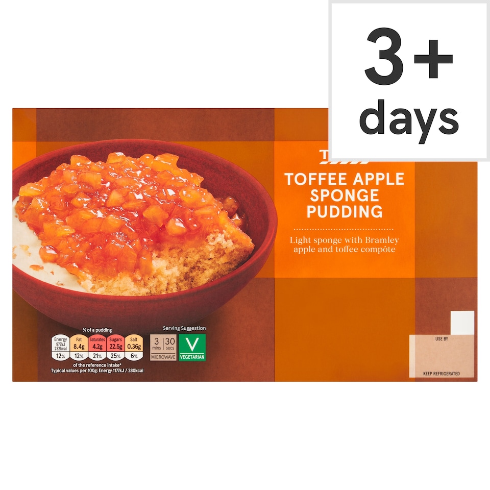 Tesco Toffee Apple Sponge Pudding 330g