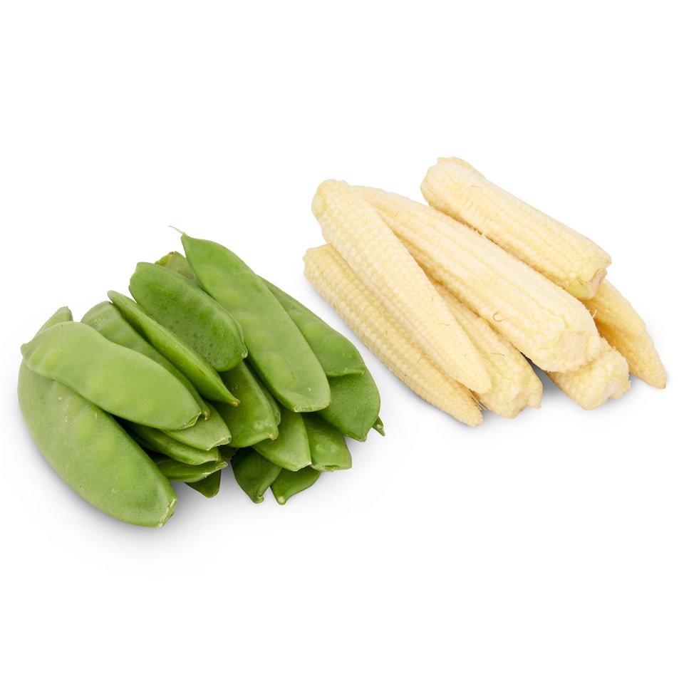 image 1 of Tesco Baby Corn and Mangetout 190g