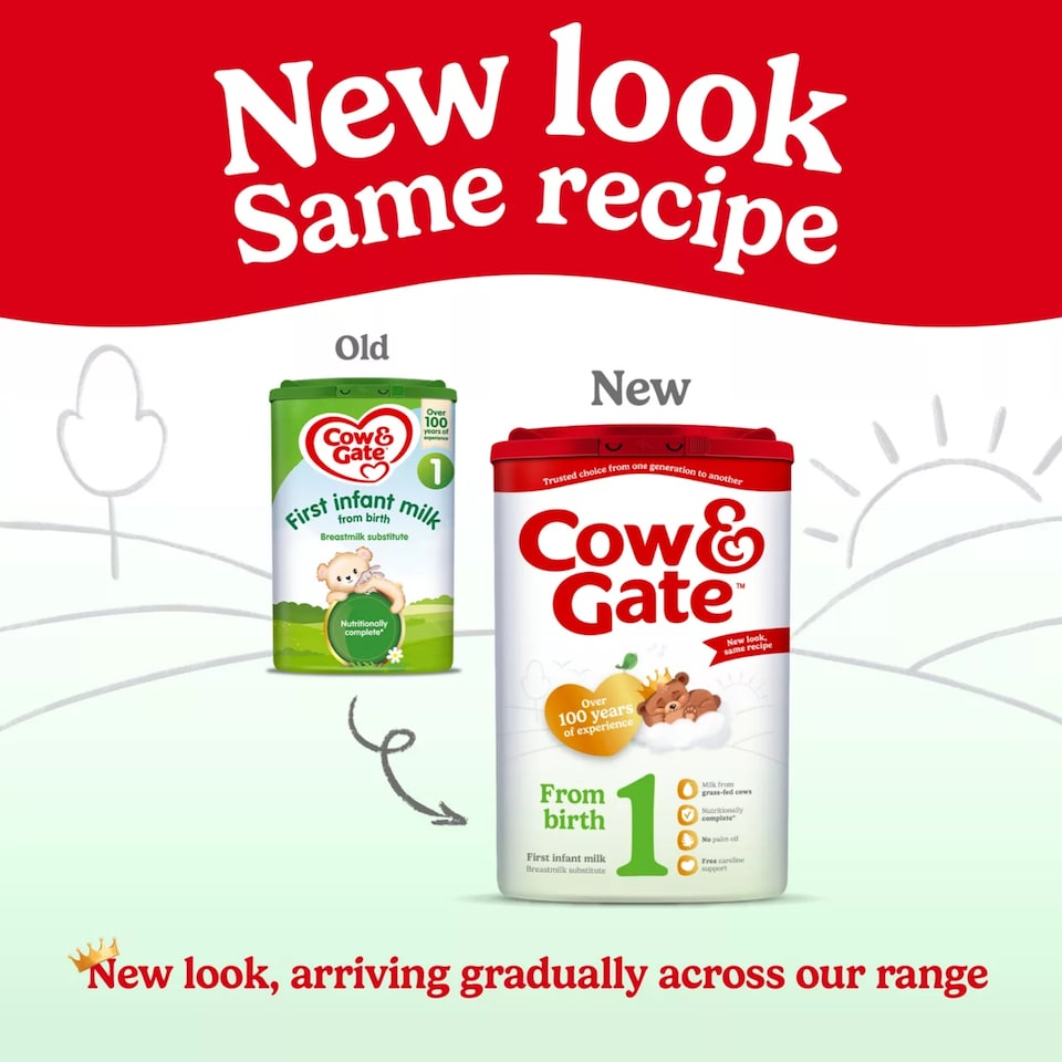 image 1 of Cow & Gate 1 First Infant Baby Milk Formula Powder from Birth 800g