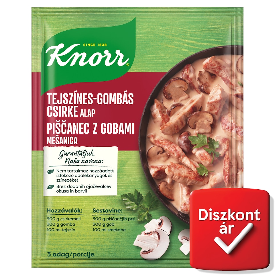 Knorr tejszínes-gombás csirke alap 33 g