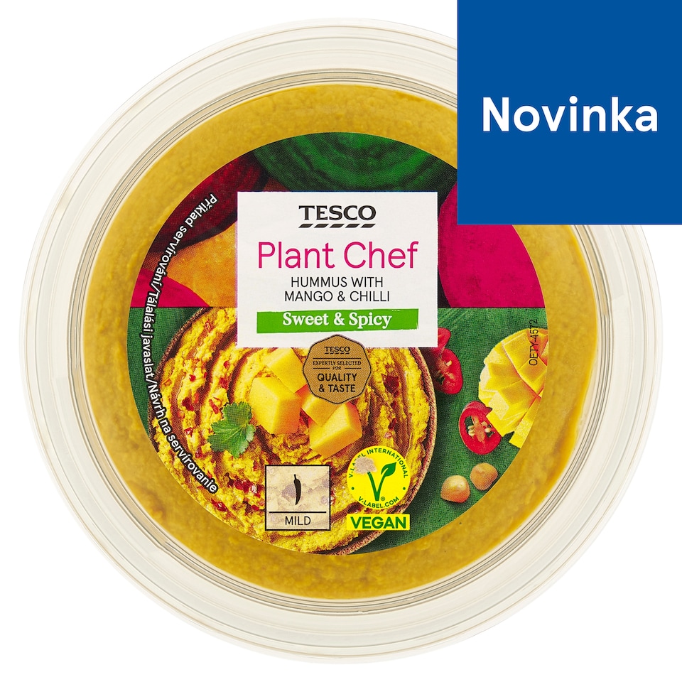 Tesco Plant Chef Cícerovo-sezamová nátierka s mangovou dužinou a čili paprikou 200 g