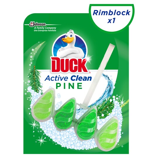 Duck Active Clean Toilet Rimblock Pine 38.6G Tesco Groceries