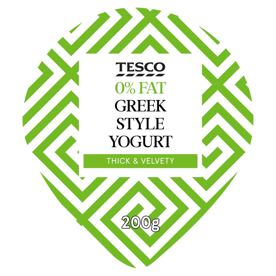 Tesco 0% Fat Greek Style Yogurt 200G