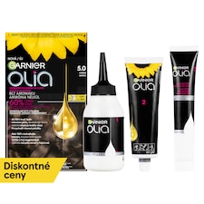 Garnier Olia permanentná farba na vlasy 5 .0 Hnedá, 60 +60 +54 ml