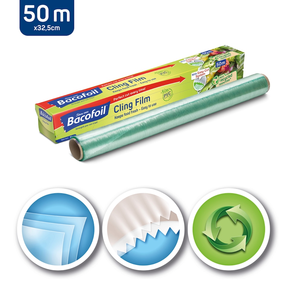 image 1 of Bacofoil Pvc Free Cling Film 32.5Cm X 50Mtr