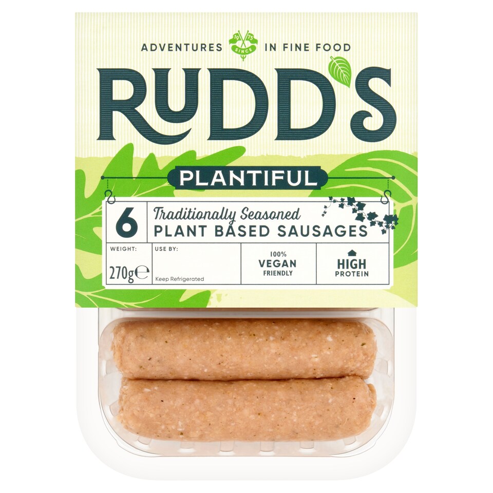 Rudds Plnt/Bsd 6 Meatfree Sausages 270G