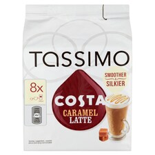 Tassimo Costa Caramel Latte Coffee Pods X 8