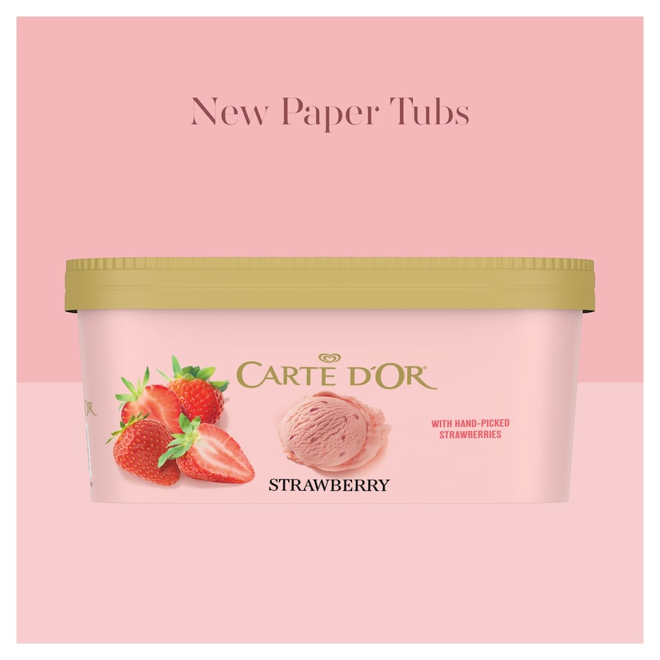 image 1 of Carte D'or Strawberry Ice Cream Tub 900ml