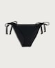 image 4 of F&F Tie Side Bikini Bottoms in Black