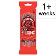 The Hungry Boar Flamin' Piri Piri Sticklers Filled Pork Sticks Clipstrip 50g