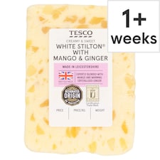 Tesco White Stilton With Mango & Ginger 180G