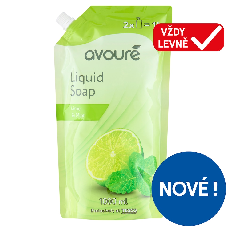Avouré Lime & Mint Liquid Soap 1000ml