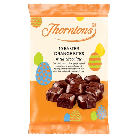 Thorntons 10 Spring Milk Choc Orange Cke Bites