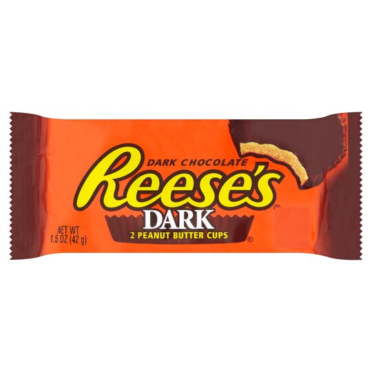 Reeses Dark Peanut Butter Cups 2S 42G Tesco Groceries