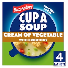 Batchelors Cup A Soup Cream Of Vegetable Croutons 4 Pack 122G