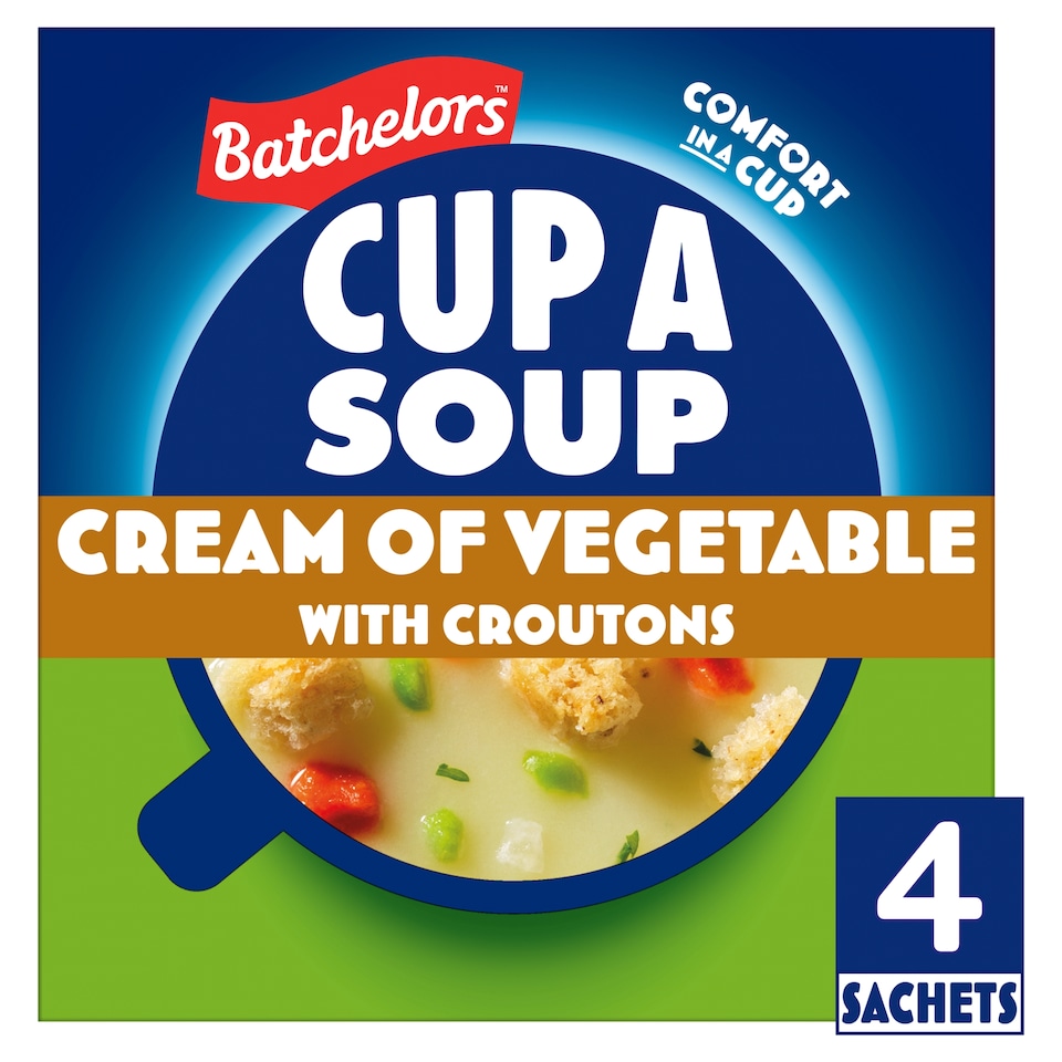 image 1 of Batchelors Cup A Soup Cream Of Vegetable Croutons 4 Pack 122G