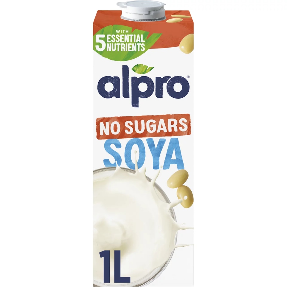 image 1 of Alpro Soya No Sugar Long Life Dairy Free Drink 1L